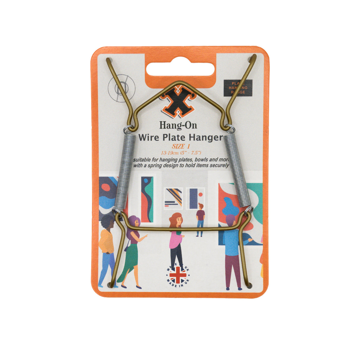 No.1 Wire Plate Hanger - Antique Gold Effect