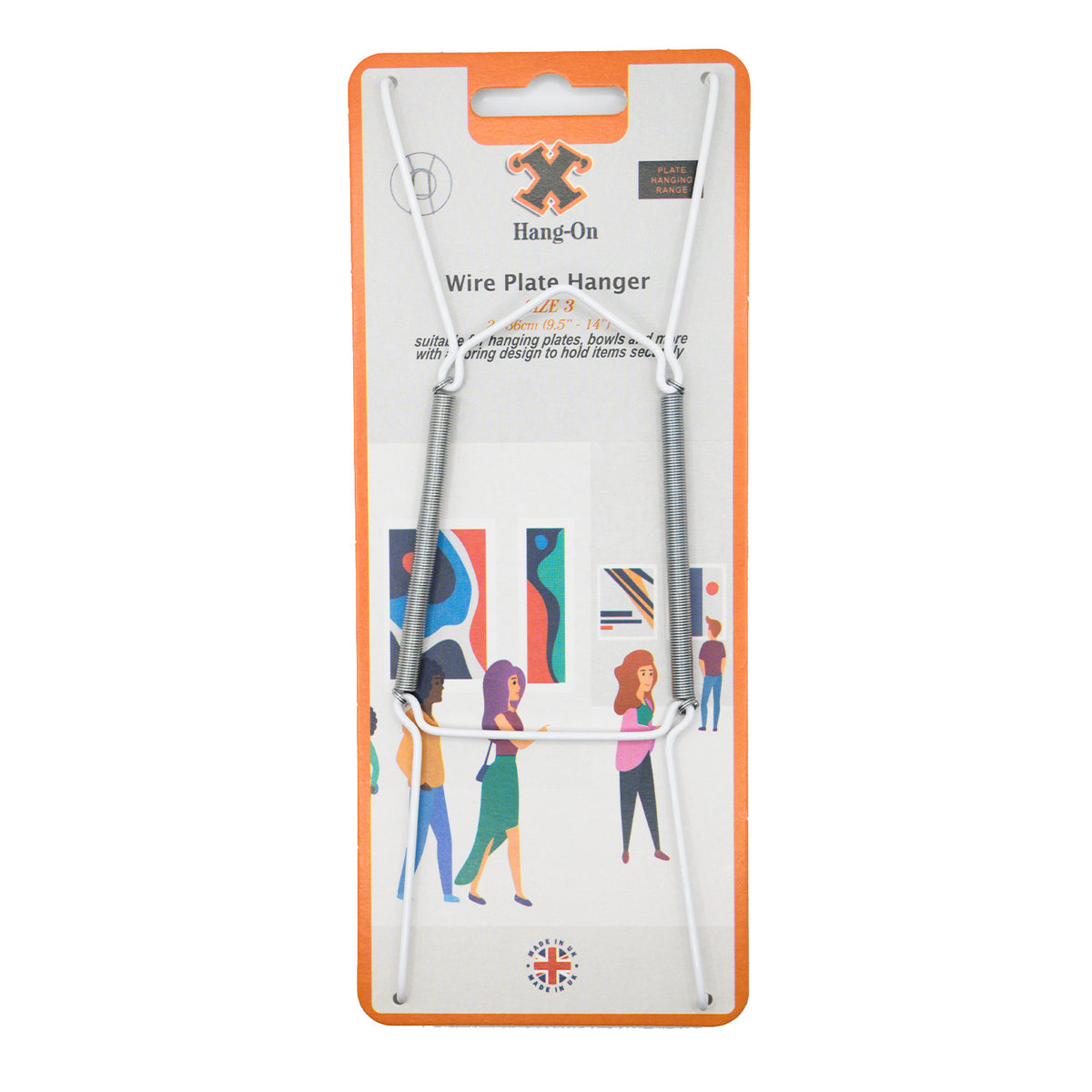 No.3 Wire Plate Hanger - White
