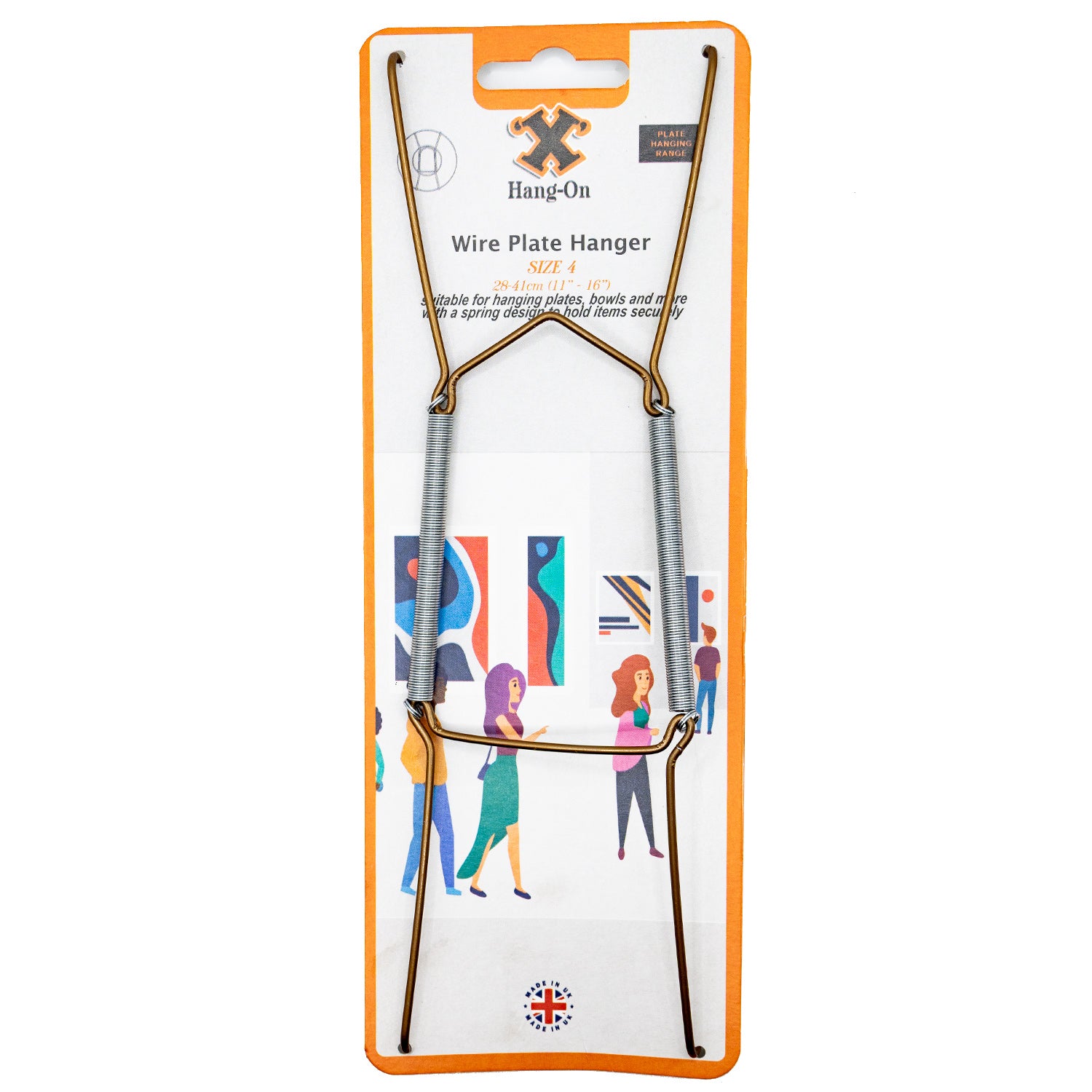 No.4 Wire Plate Hanger - Antique Gold Effect