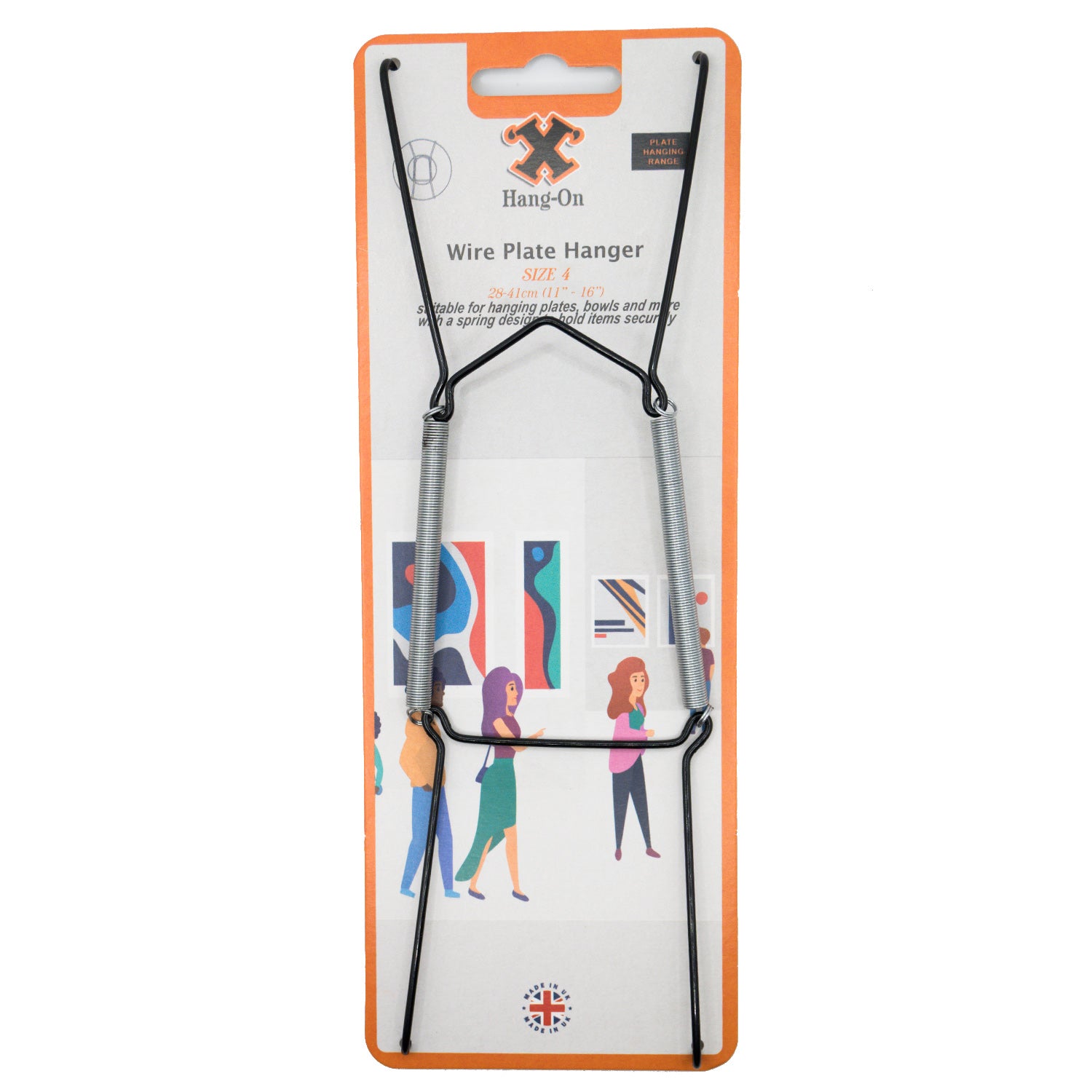 No.4 Wire Plate Hanger - Black