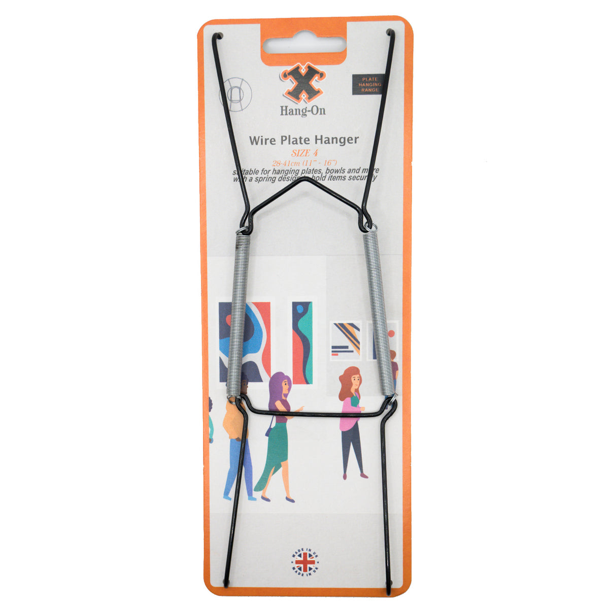 No.4 Wire Plate Hanger - Black
