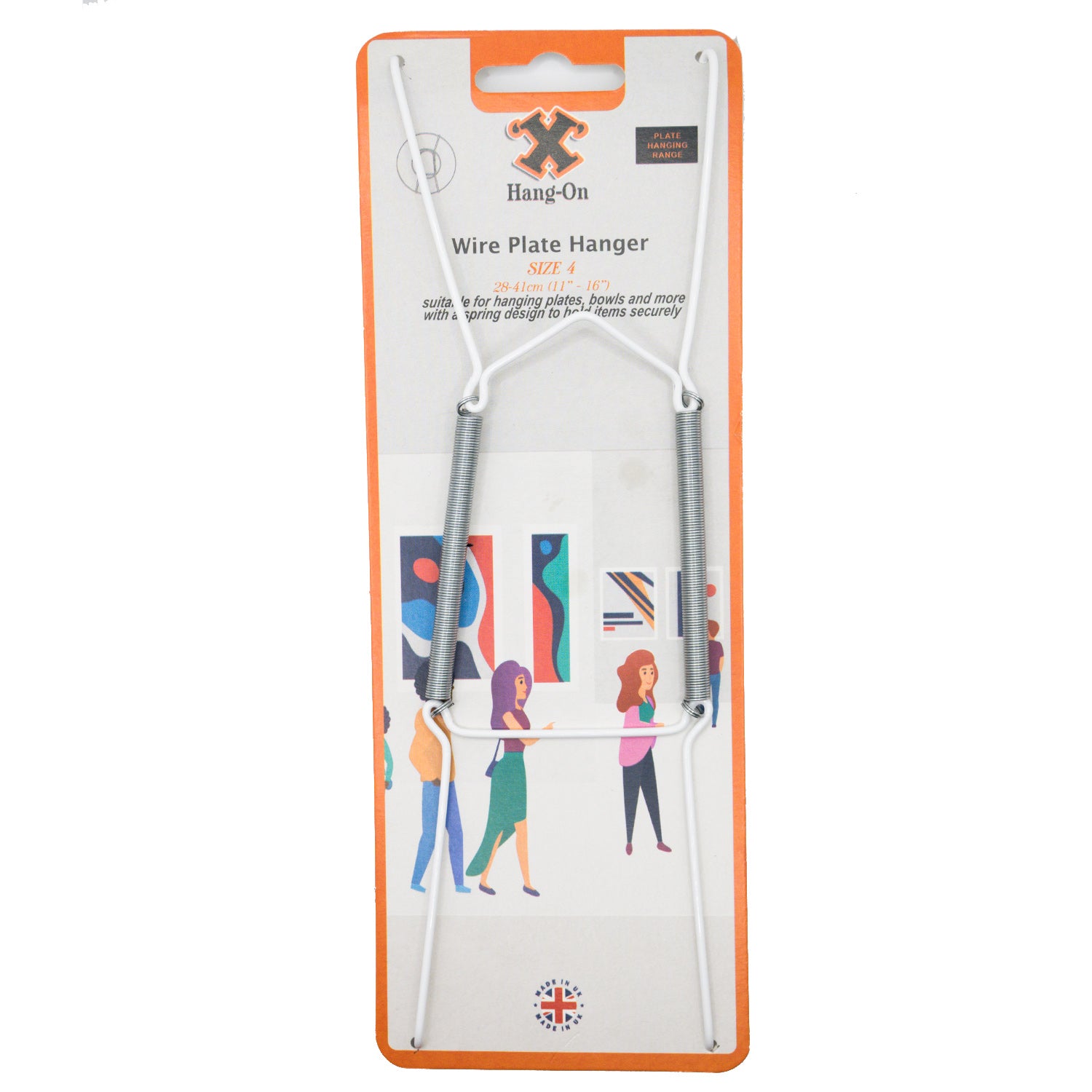No.4 Wire Plate Hanger - White