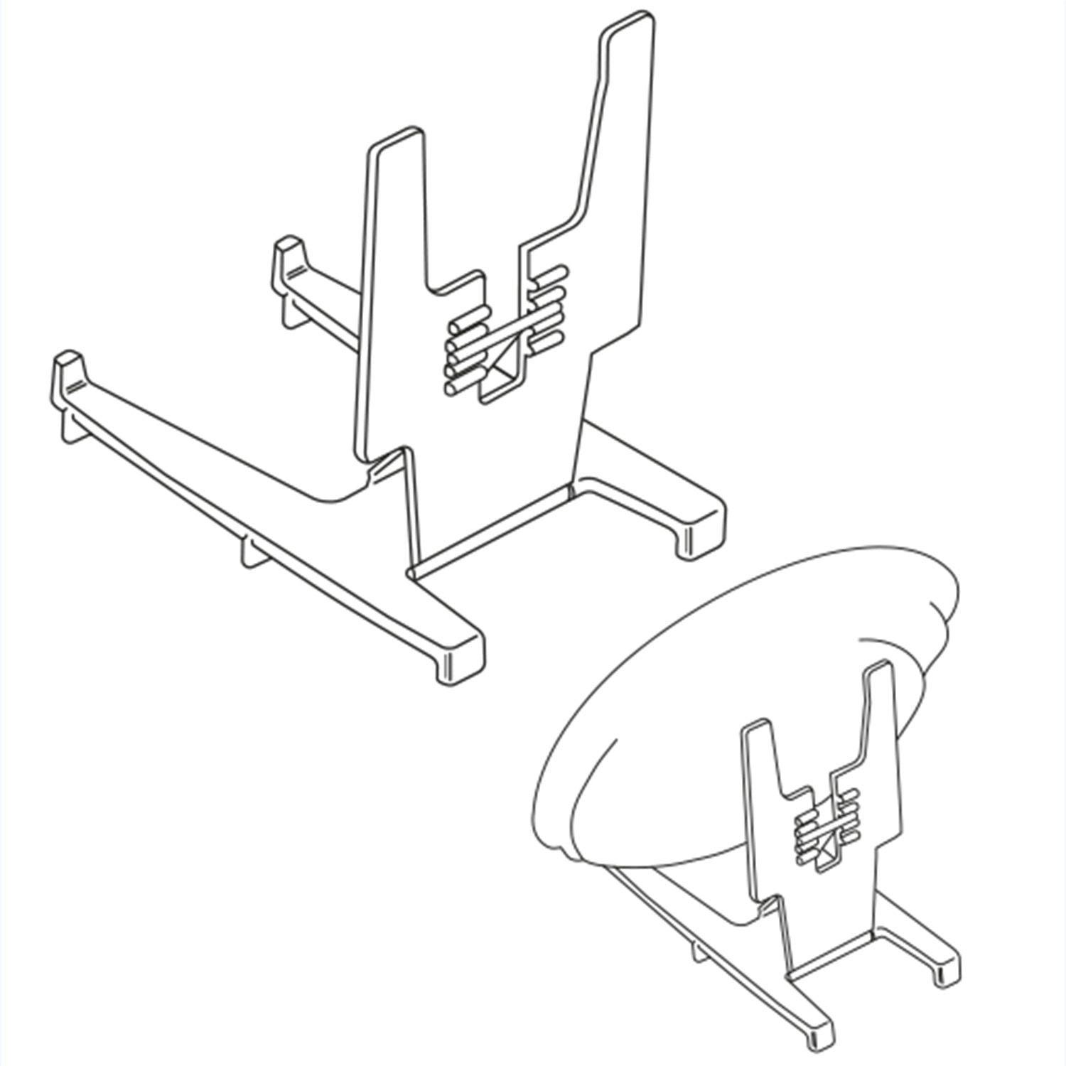 Large  Adjustable Display Stand - Black