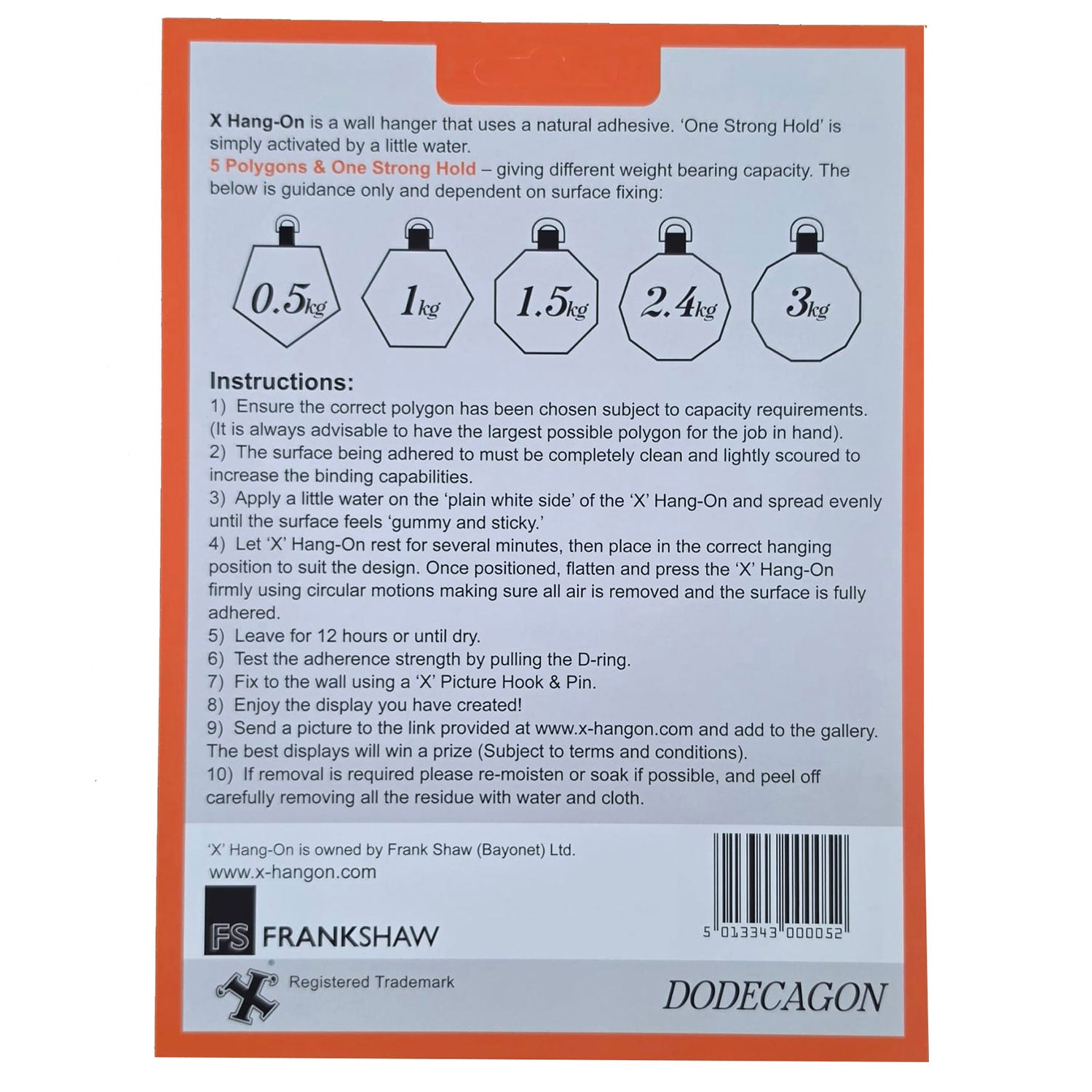 Dodecagon Adhesive Wall Hanger