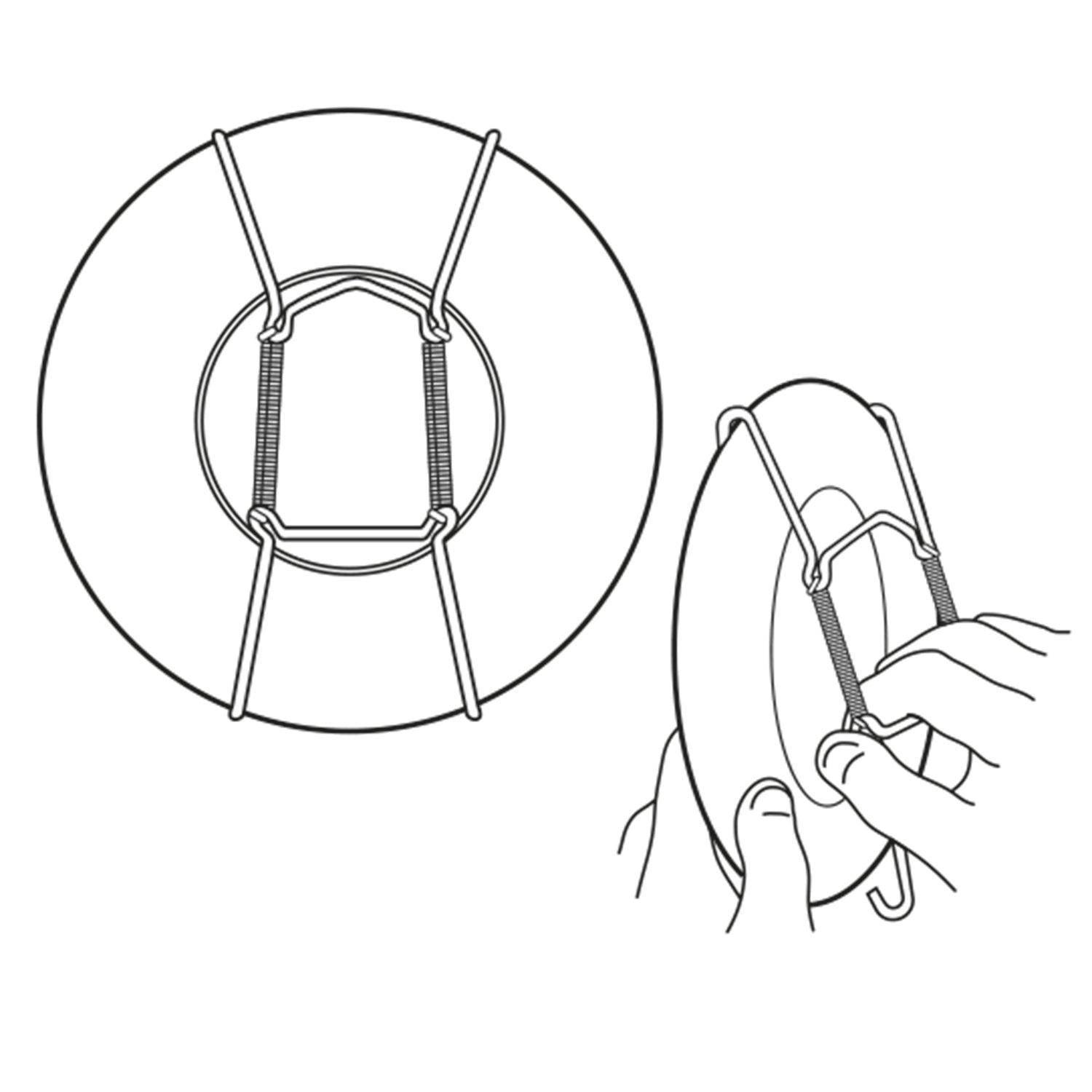 No.2 Wire Plate Hanger - Black